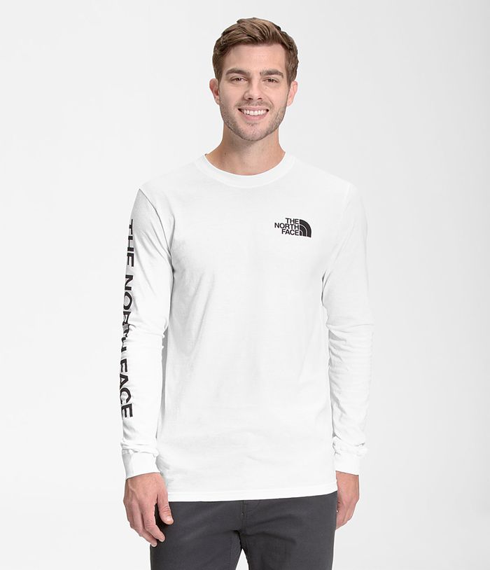 Camiseta The North Face Hombre Manga Larga Tnf™ Manga Hit Blancas - Peru 53681VKOH